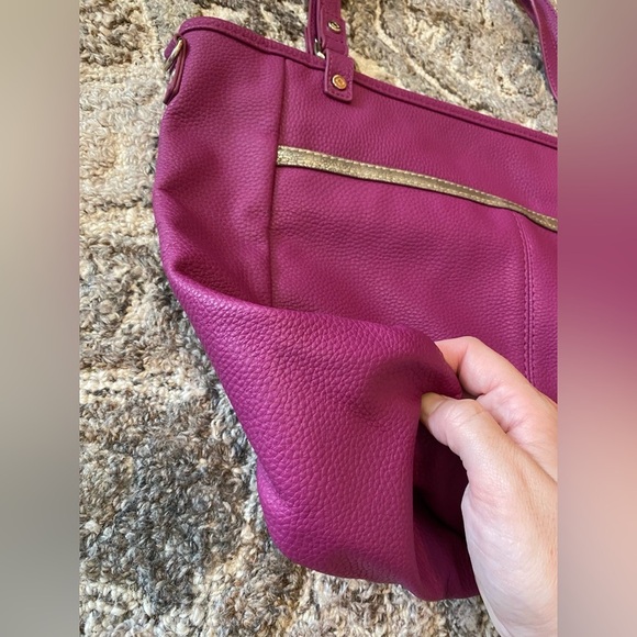 Thirty One TOWNSFAIR REVERSIBLE TOTE -PALACE OF JEWELLS PEBBLE Purse Bag Purple - Picture 9 of 12